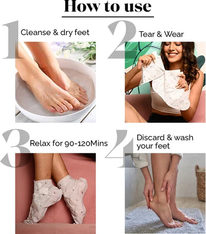 SeoulSkin Glycolic Acid Foot Peeling Mask (1 Pair), Korean Peeling & Exfoliating | Deep Exfoliation with Glycolic Acid, Removes Dead Skin, Cruelty-Free, Foot Peel Off Mask